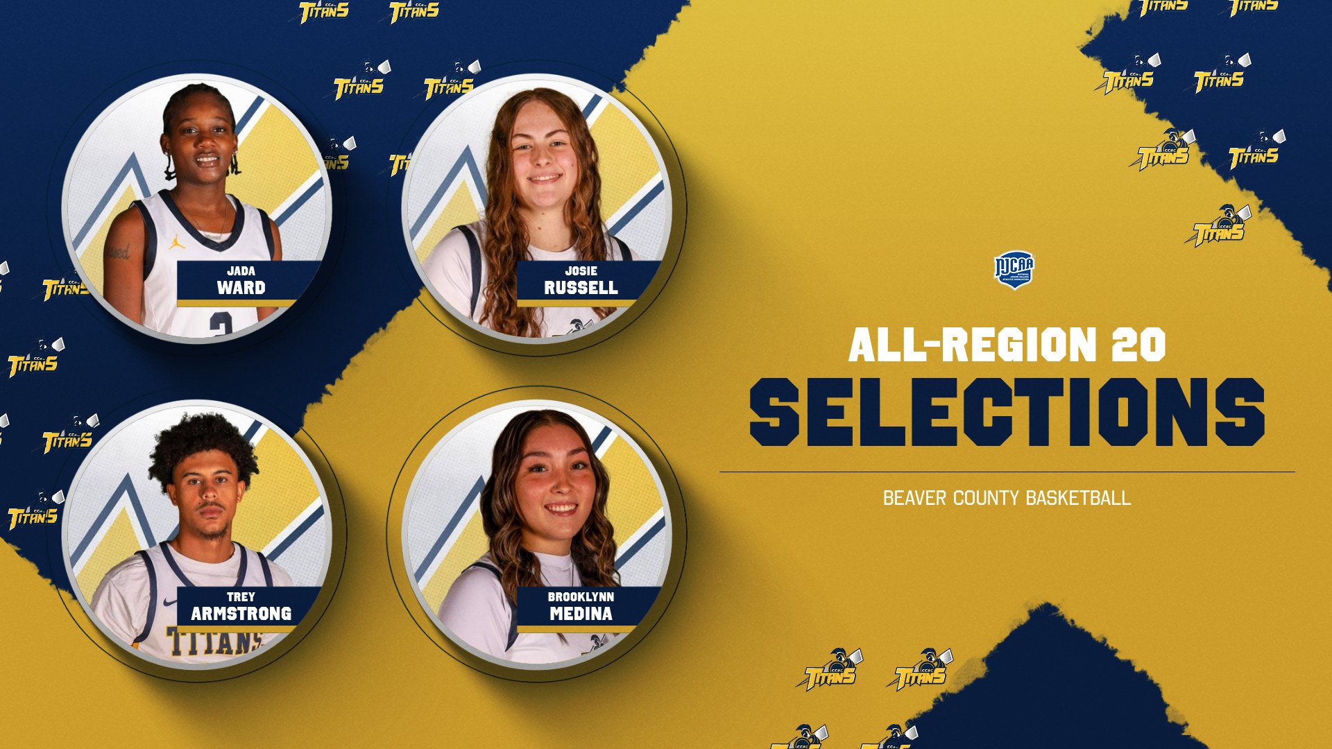 Ward, Russell, Medina & Armstrong Represent Titans On All-Region Basketball Teams
